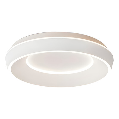 Plafon Moderno Led Oslo-m 78w Calido 50cm Blanco Blanco