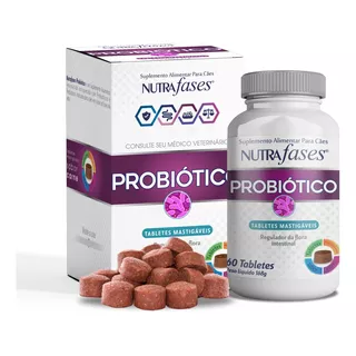 Suplemento Vitamínico Probiótico Cães Nutrafases 60 Tabletes
