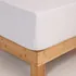 Arredo Algodón Liso Sábana ajustable colchón queen color blanco liso