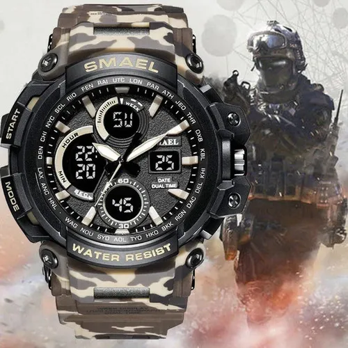 Reloj de pulsera Smael 1708 de cuerpo color negro anal gico