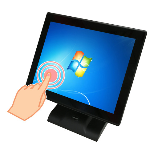 Monitor Lcd Tactil Touchscreen Ocom 15.1'' Para Pos 60hz Vga Color Negro
