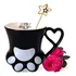 Taza Pata De Gato Con Cuchara (negro)