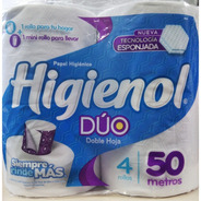 Papel Higienico Higienol Duo 50 Metros Bulto 8 Paq 4 U C/u