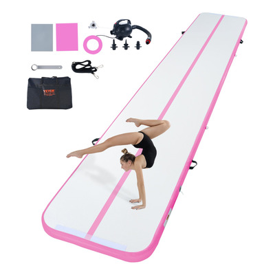 Colchoneta Inflable Gimnasio 6 X 1 Metro Con Bomba Rosa