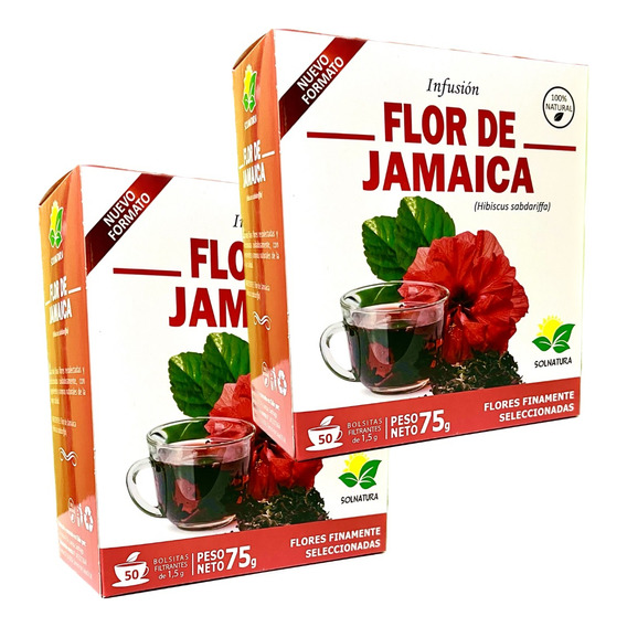 Te Flor De Jamaica / Hibiscus 100 Bolsas Filtrantes/ Natural