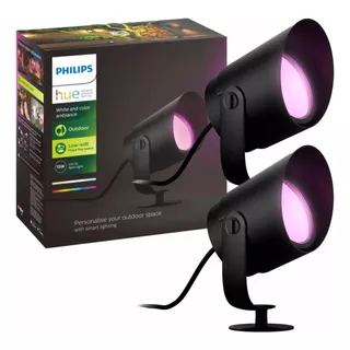 Set 2 Focos De  Exterior Philips Hue Lily Xl Outdoor Zigbee