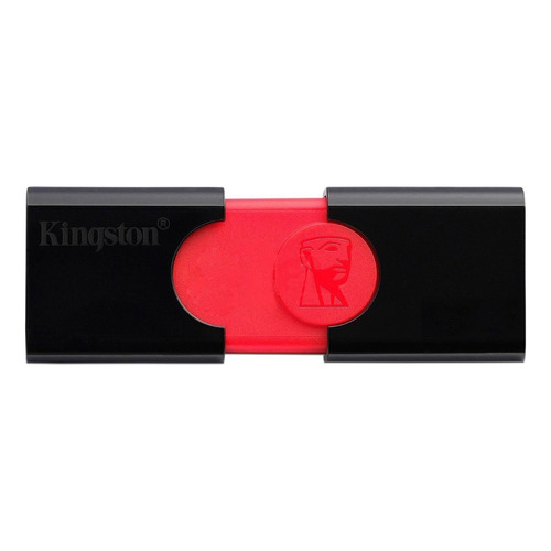 Memoria USB Kingston DataTraveler 106 DT106 64GB 2.0 negro y rojo