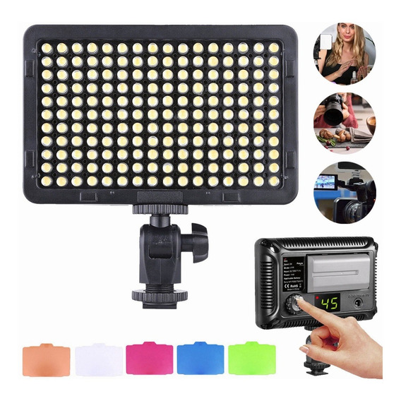 Lámpara De Video Camara 176 Leds Iluminacion Con 5 Filtros