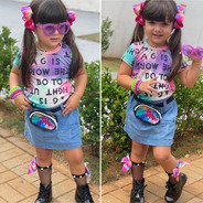 Conjunto Infantil Blogueira Com Pochete Mini Diva Criança