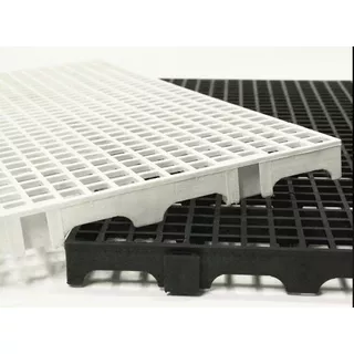 10 Estrado Plastico Pallet Piso Cor Preto 50x25x2,5 Cm