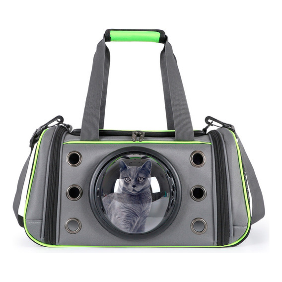 Bolso Transportador Mascotas Gadnic Gato Perro Visor Rigido