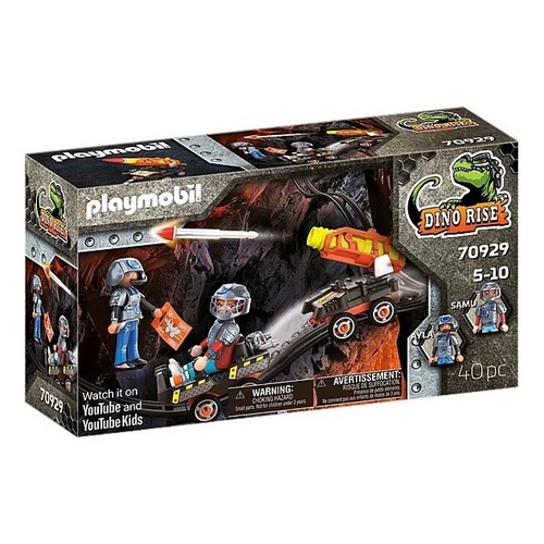 Figura Armable Playmobil Dino Rise Mine Carro De Cohetes 3+ Cantidad de piezas 40