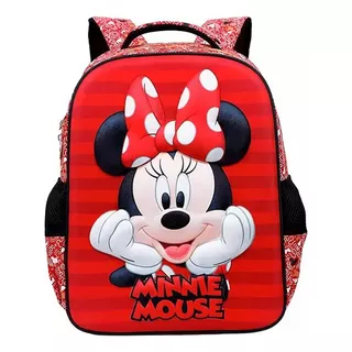 Mochila De Costas G Tam 16 3d Minnie Mouse Xeryus - 11452