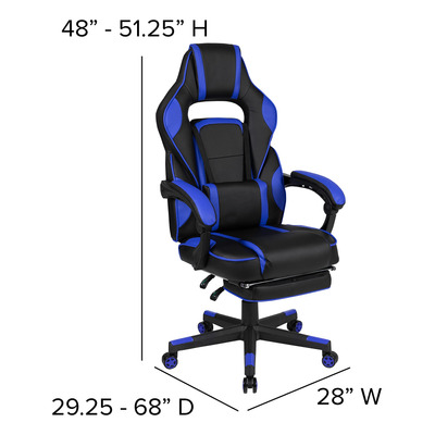 Silla Ergonómica De Videojuegos Con Respaldo Reclinable Negr