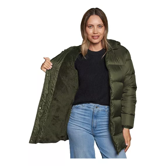 Campera Parka Mujer Camperon Importada Larga Piel