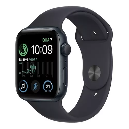 Apple Watch Nike Series 7 Gps 45mm Caixa De Alumínio Black