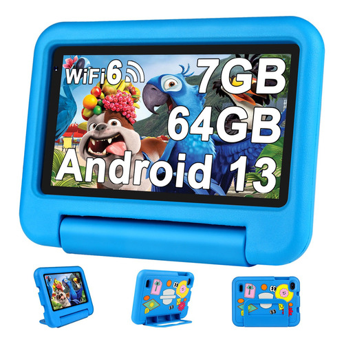 Tablet  con funda Oangcc A8 7" 64GB azul y 7GB de memoria RAM