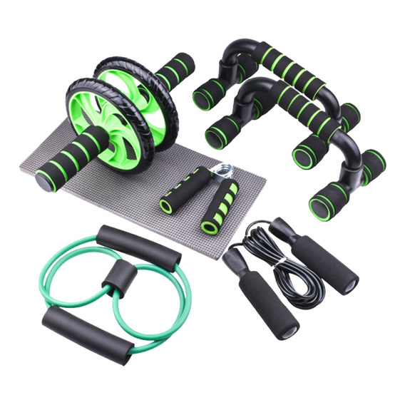 Set Deportivo 7 En 1 Rueda Abdominal Cuerda Lhotse Fit