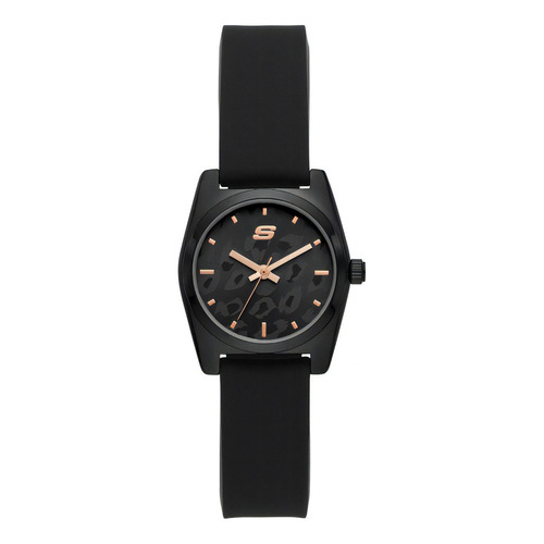 Reloj Mujer Skechers Shoup Analogo Color De La Correa Negro