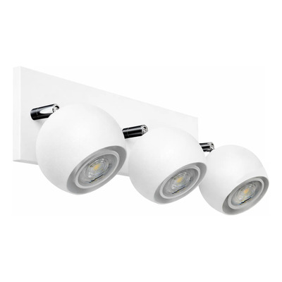 Aplique 3 Luces Bocha Cabezal Móvil Apto Gu10 Led Blanco  Blanco Interior