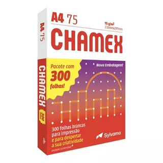 Papel Sulfite A4 Chamex 300 Folhas Premium 75g 210x297mm Cor Branco