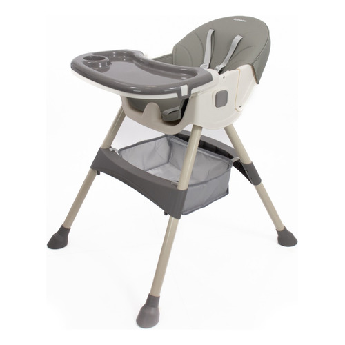 Silla De Comer Para Bebe Rainbow Celine Reclinable 2 Alturas Color Gris Unico