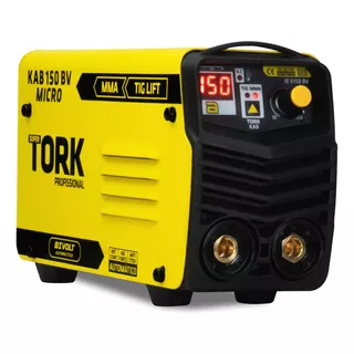 Maquina De Solda Inversora Kab150a Micro Mma Tig Bivolt Super Tork Cor Amarelo Frequência 50/60hz