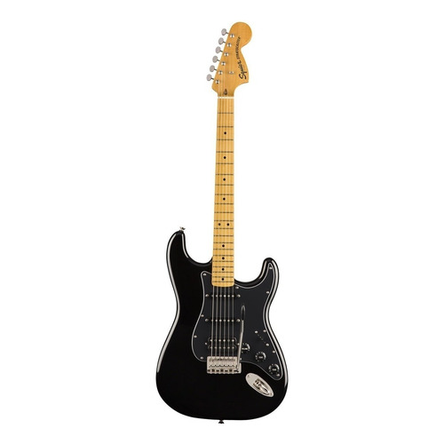 Guitarra eléctrica Squier by Fender Classic Vibe '70s Stratocaster HSS de álamo black brillante con diapasón de arce