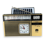 Radio Vintage Am/fm/sw Bluetooth Usb Reloj Despertador Recar