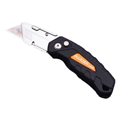 Cuchillo Retractil Multiproposito Harden + 10 Repuestos Color Negro