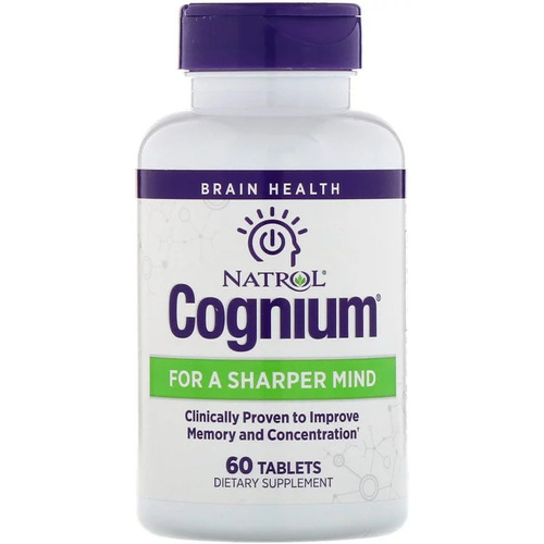 Cognium, Memoria y concentración, 60 comprimidos, Natrol