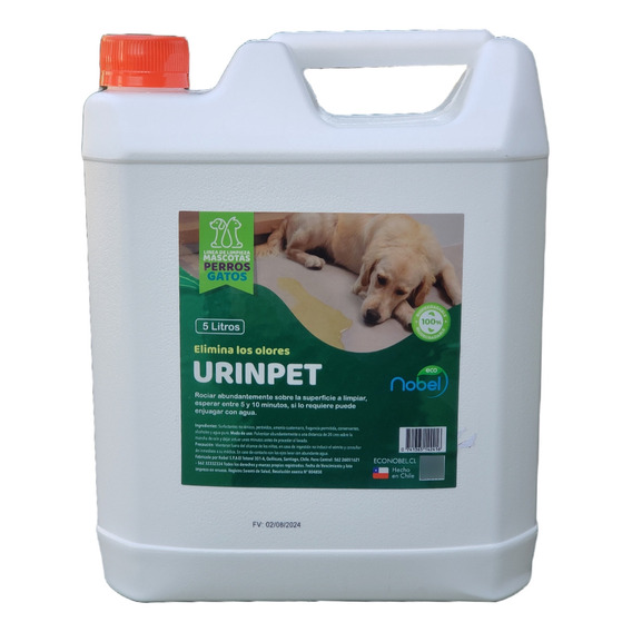 Destructor De Orina Urinpet, Mascotas: Perros, Gatos, 5 Lts