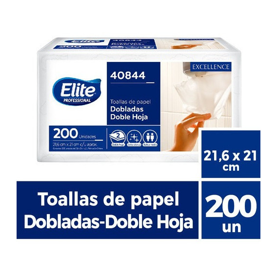 1 Paquete De Toalla Interfoliada Elite Professional 200 Un