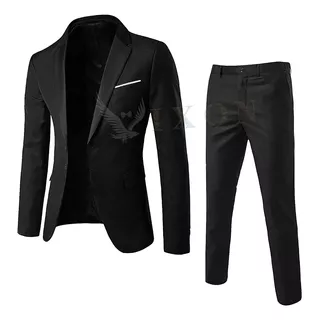 Traje Hombre Entallado Elastizado Slim Fit + Camisa + Corbat