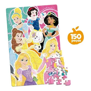 Quebra Cabeça 150 Peças Disney Princesas - Toyster 8008