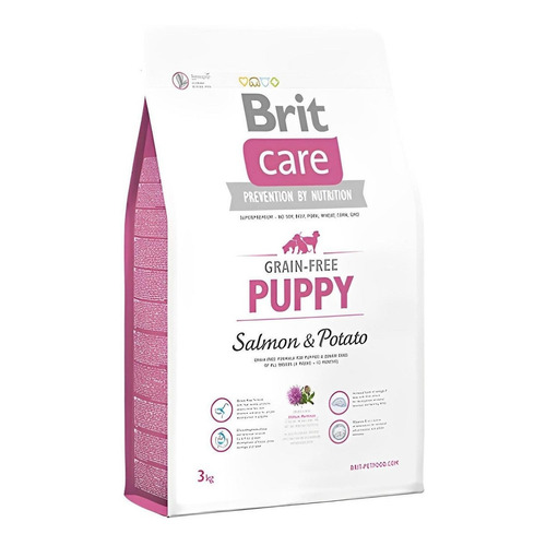 Alimento Brit Care Hypoallergenic Puppy para perro cachorro todos los tamaños sabor salmón y papa en bolsa de 3kg