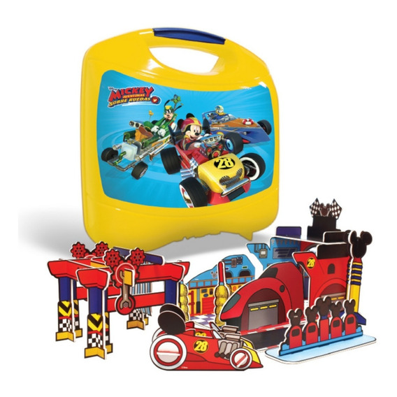 Valija Playset Pop Up Taller De Mickey 3d Para Armar Mic113