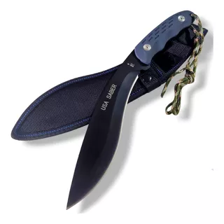 Cuchillo Kukri Nepalés Highder Usa Saber Funda Full Tang Sab