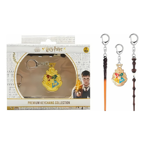 Llaveros Premium Harry Potter Pack X 3 Hogwarts