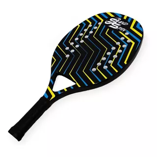 Kit Raquete Beach Tennis Aloha Blue Full Carbon + Raqueteira