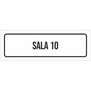 Kit De Placa De Sinalização Setor - Sala 1 A 15 (23x9)