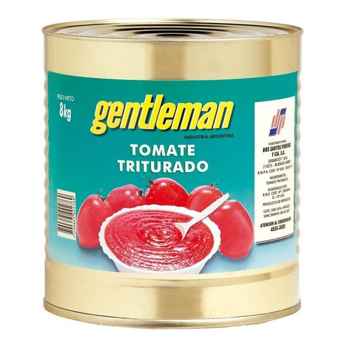Tomate Triturado   8 Kg Gentleman Institucionales