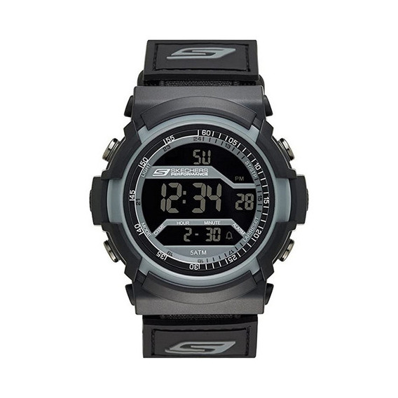 Skechers - Reloj Deportivo Sr1033 Para Hombre Color de la correa Negro