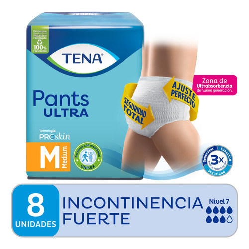 Pañales para adultos descartables Tena Pants Ultra M x 8 u