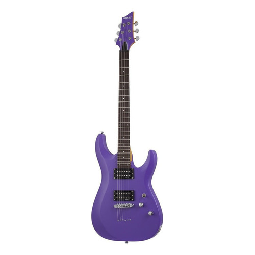 Guitarra eléctrica Schecter C-6 Deluxe de tilo satin purple satin con diapasón de palo de rosa