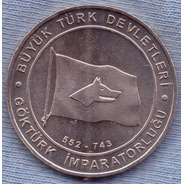 Turquia 1 Kurus 2015 * Kanato Turco (552-743) *