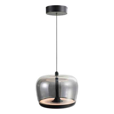 Colgante Quesada Led Vidrio Fume Alta Calidad Diseño