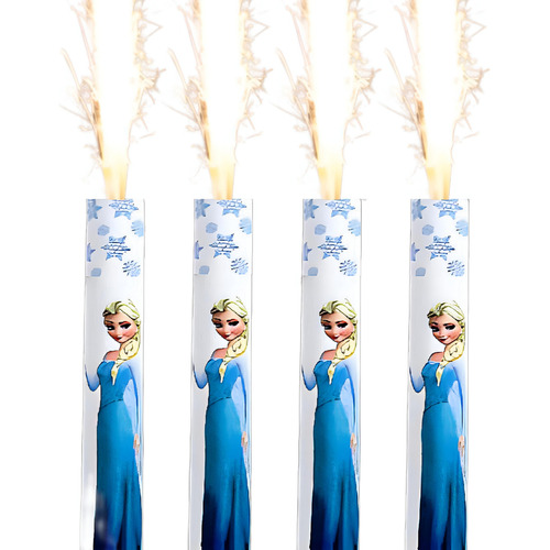 Vela Bengala Decorada Frozen X4 - Cotillón Waf