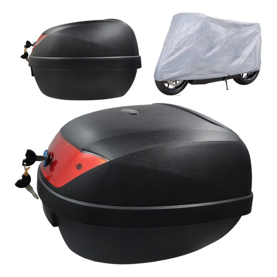 Caja 2 Cascos Baul Porta Equipaje Moto Top Case Funda Gratis