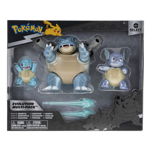 Pokemon Select Squirtle, Wartortle Y Blastoise Multi Pack